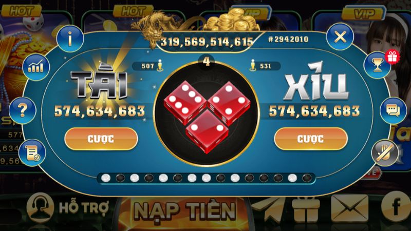 Giao diện tài xỉu tại H88